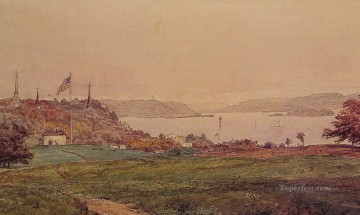 Mirando al norte sobre el Hudson Jasper Francis Cropsey Pinturas al óleo